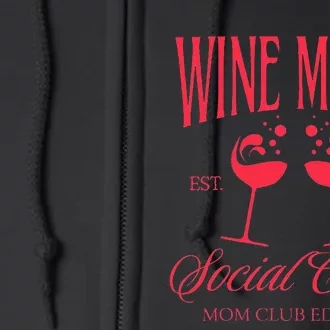 Wine Moms Social Club Brunch Day Drinking Matching Full Zip Hoodie