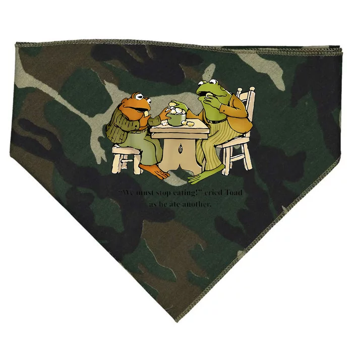 We Must Stop Eating Cried Toad As He Ate Another Frog Toad USA-Made Doggie Bandana