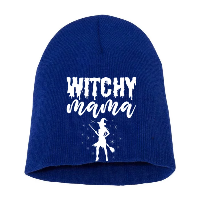 Witchy Mama Spooky Witch Lover Mom Witchcraft Mother Gift Short Acrylic Beanie