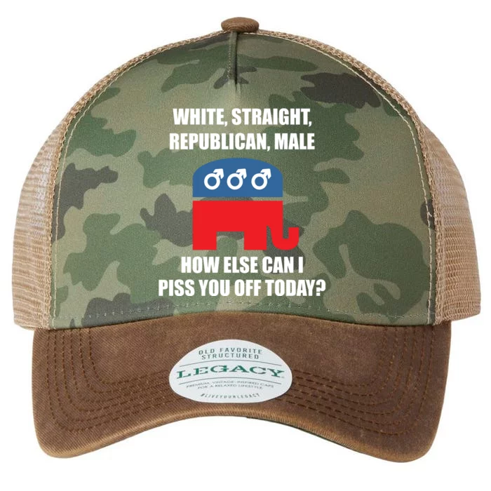 White Male Straight Republican | Funny Republican Gifts Legacy Tie Dye Trucker Hat