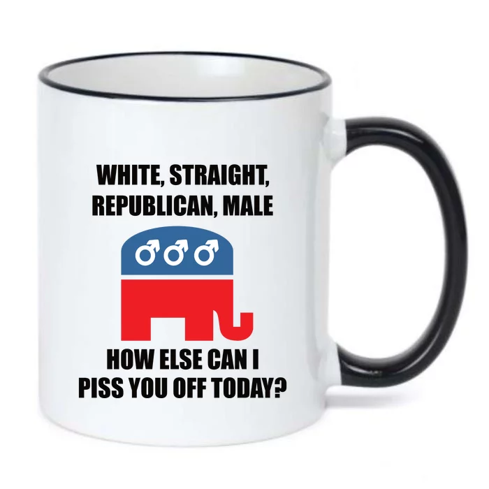 White Male Straight Republican | Funny Republican Gifts Black Color Changing Mug