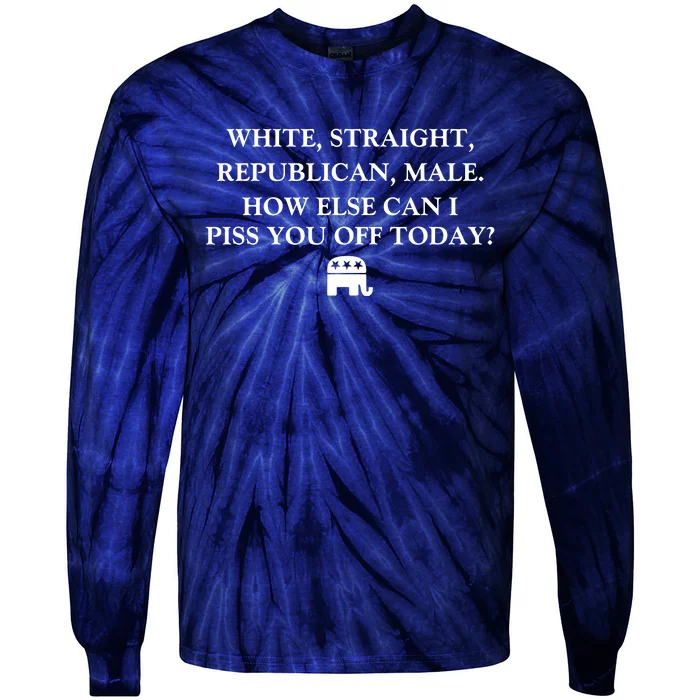 White Male Straight Republican Tie-Dye Long Sleeve Shirt