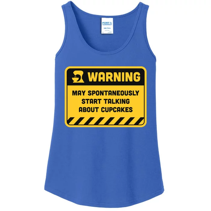 Warning May Spontaneously Start Talking About Cupcakes Meaningful Gift Ladies Essential Tank