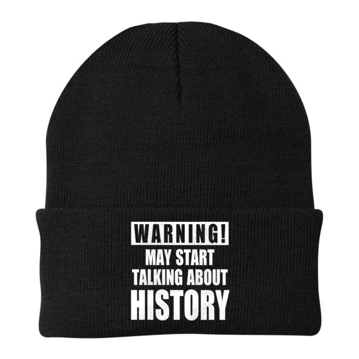 Warning May Start Talking About History Knit Cap Winter Beanie