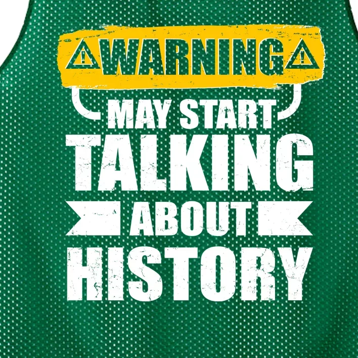 Warning May Start Talking About History Mesh Reversible Basketball Jersey Tank