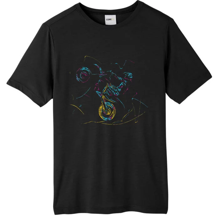 Wheelie Motocross Supermoto Supermotard Enduro Abstract ChromaSoft Performance T-Shirt