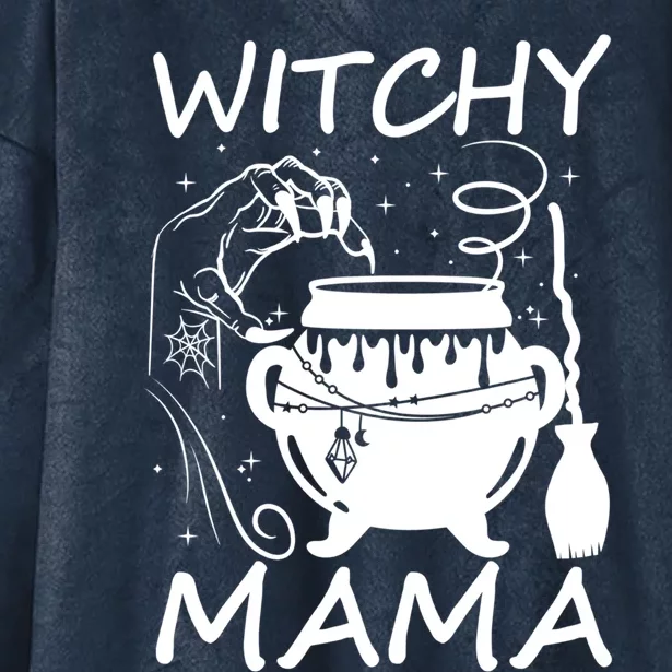 Witchy Mama Spooky Halloween Funny Witch Mom Wife Gift Hooded Wearable Blanket