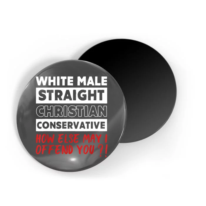 White Male Straight Christian Conservative Republicans Magnet