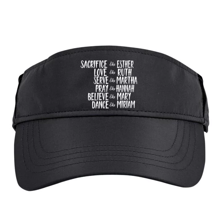 Womens Mens Sacrifice Like Esther Christian Bible Love Pray Adult Drive Performance Visor