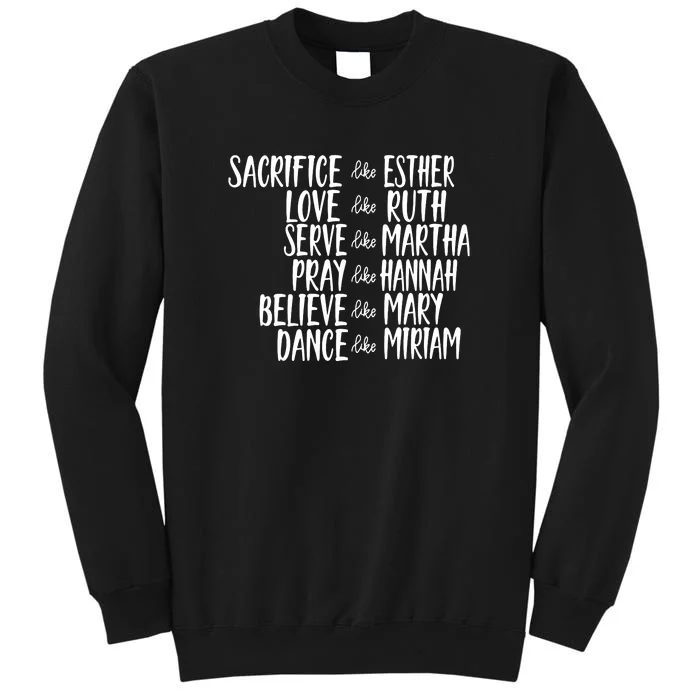 Womens Mens Sacrifice Like Esther Christian Bible Love Pray Tall Sweatshirt