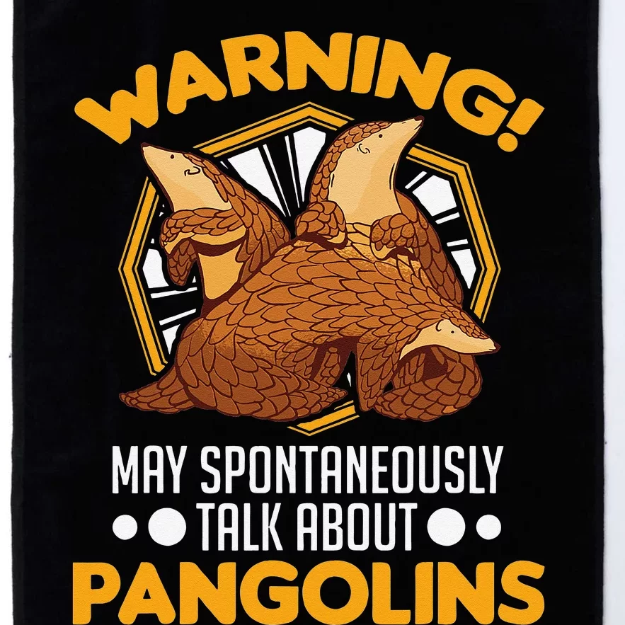 Warning May spontaneously talk about Pangolins Platinum Collection Golf Towel