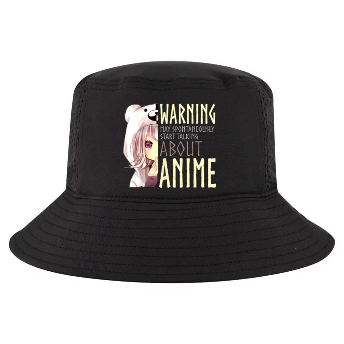 Warning May Spontaneously Start Talking About Anime Cool Comfort Performance Bucket Hat