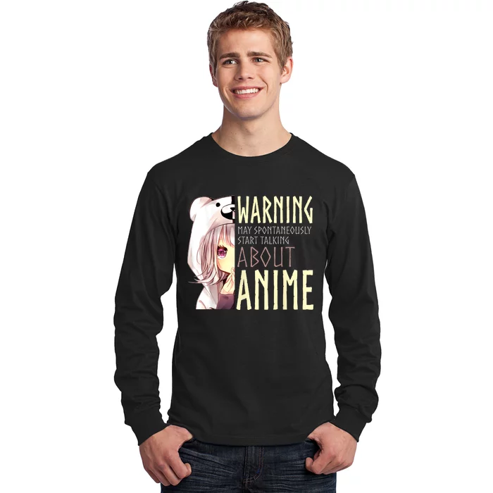 Warning May Spontaneously Start Talking About Anime Long Sleeve Shirt