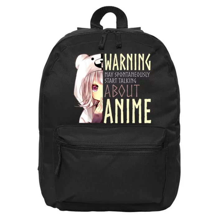 Warning May Spontaneously Start Talking About Anime 16 in Basic Backpack