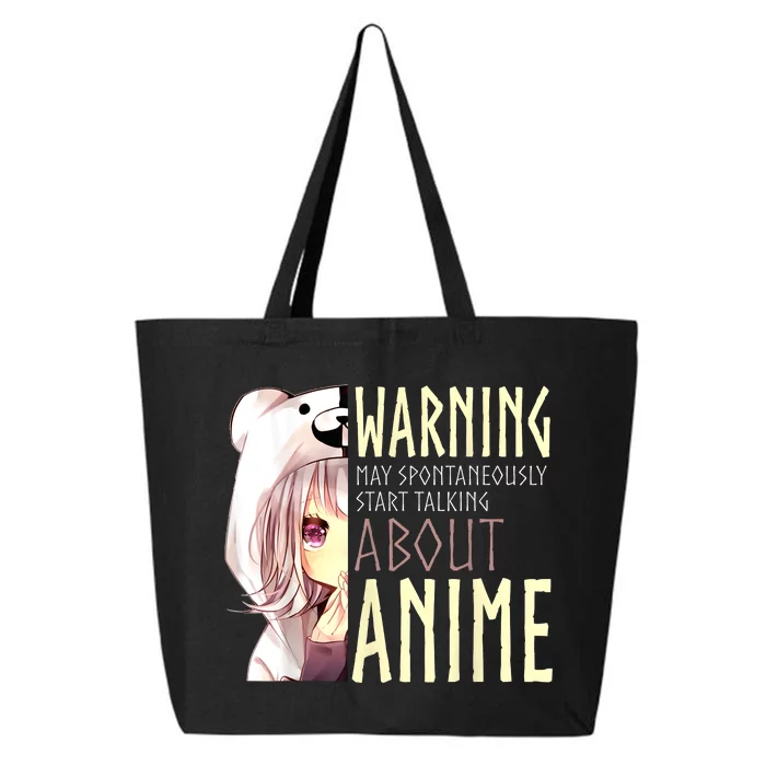 Warning May Spontaneously Start Talking About Anime 25L Jumbo Tote