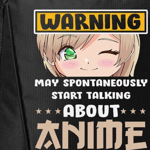 Warning May Spontaneously Talk About Anime Funny Manga City Backpack