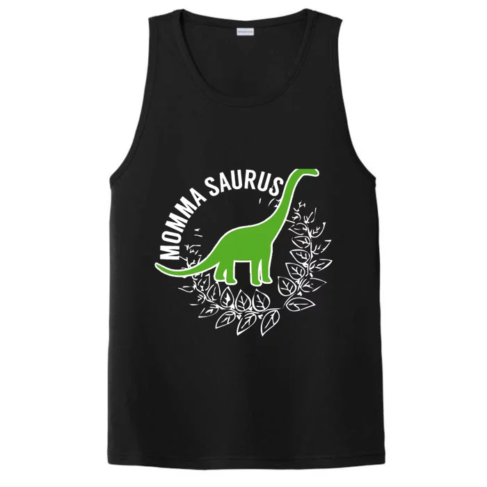 Wo Momma Saurus Dinosaur Mother's Day Gift Performance Tank