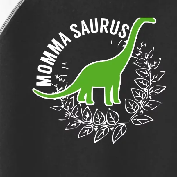 Wo Momma Saurus Dinosaur Mother's Day Gift Toddler Fine Jersey T-Shirt