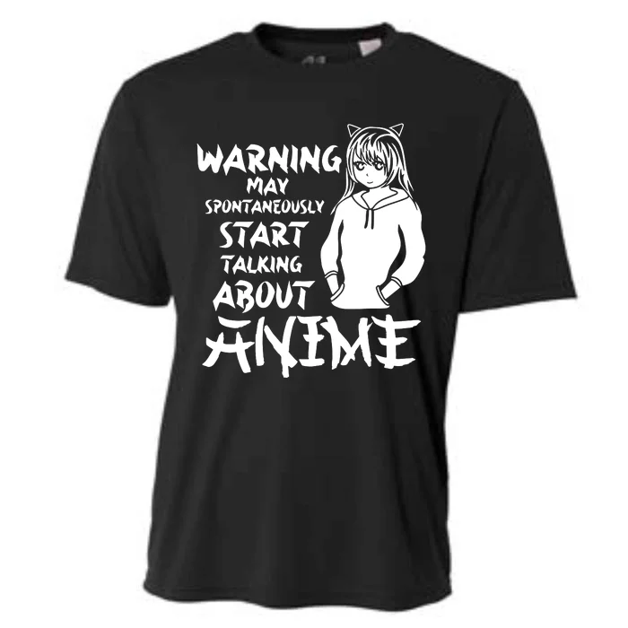 Warning May Start Talking About Anime Cooling Performance Crew T-Shirt