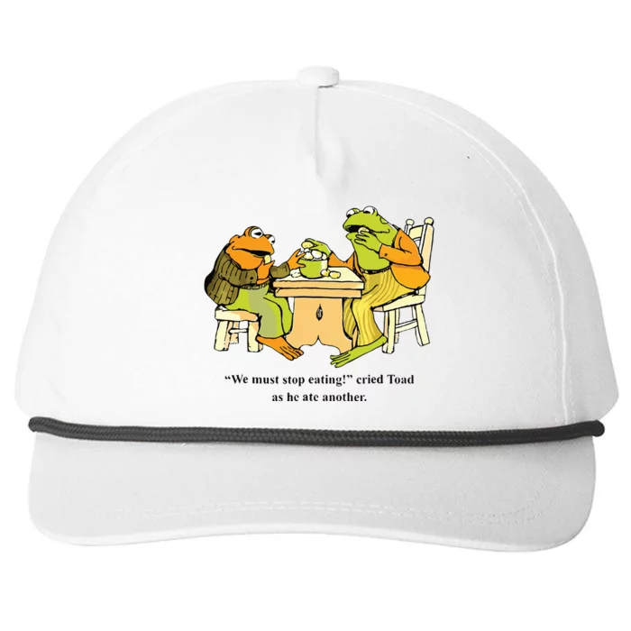 We Must Stop Eating Cried Toad As He Ate Another Frog Toad Snapback Five-Panel Rope Hat