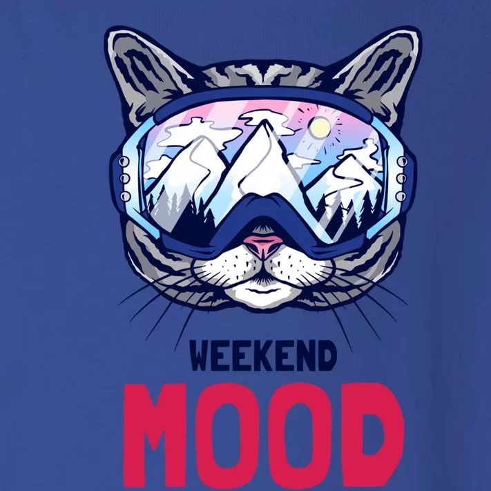 Weekend Mood Skiing Mountain Panorama Ski Goggles Cats Gift Toddler Long Sleeve Shirt