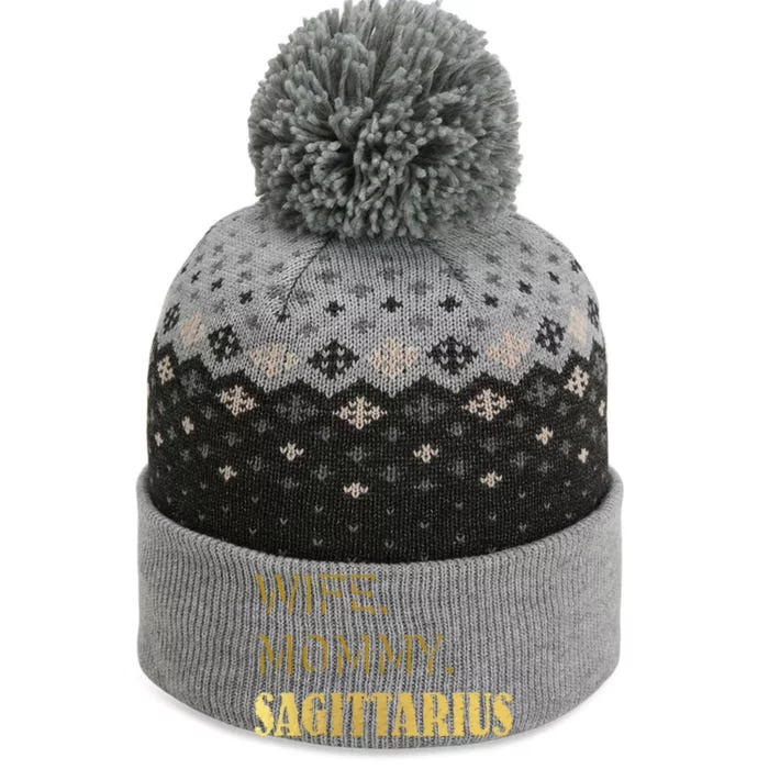 Wife Mommy Sagittarius Zodiac Astrology Birthday December Great Gift The Baniff Cuffed Pom Beanie