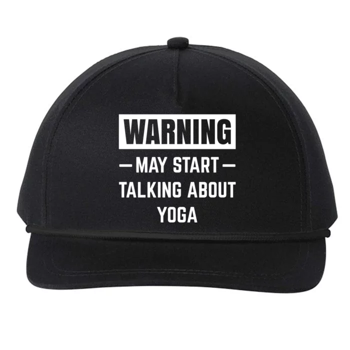 Warning May Start Talking About Yoga Instructor Meditation Gift Snapback Five-Panel Rope Hat