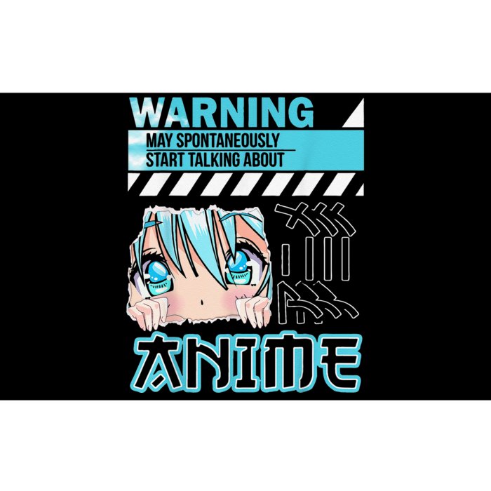 Warning May Spontaneously Talk About Anime Funny Manga Bumper Sticker