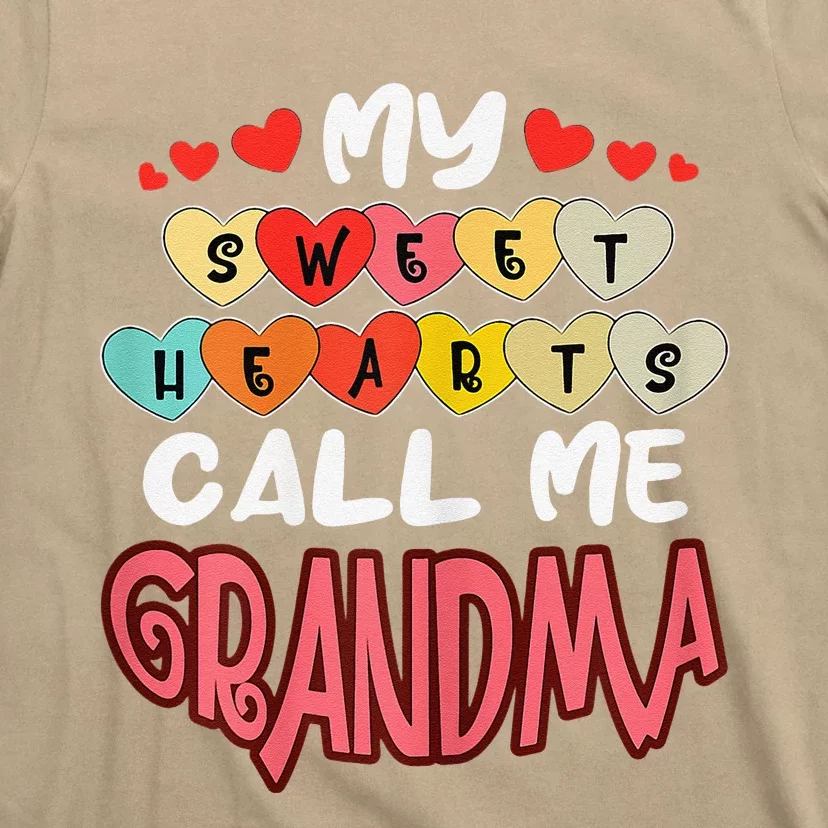 Women's My Sweethearts Call Me Grandma Valentines Day T-Shirt