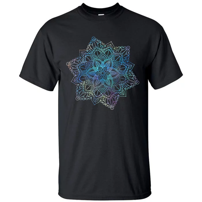 Watercolor Mandala Sacred Fractal Geometry Art Good Vibe Tall T-Shirt