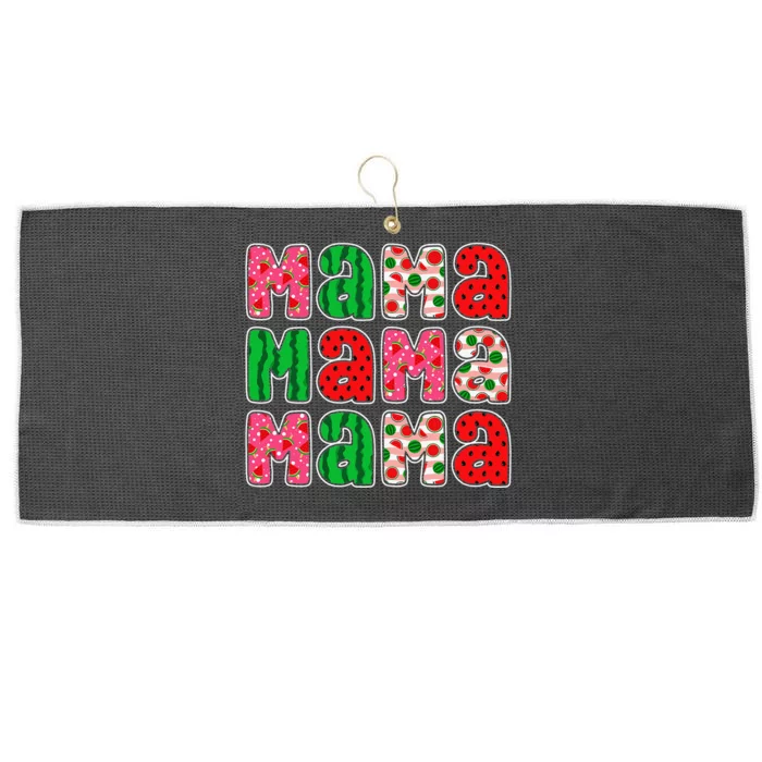 Watermelon Mama Summer Tropical Fruit Lovers Mom Large Microfiber Waffle Golf Towel