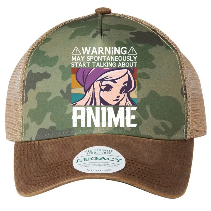 Warning May Spontaneously Talk About Anime Funny Anime Girl Anime Quotes Legacy Tie Dye Trucker Hat