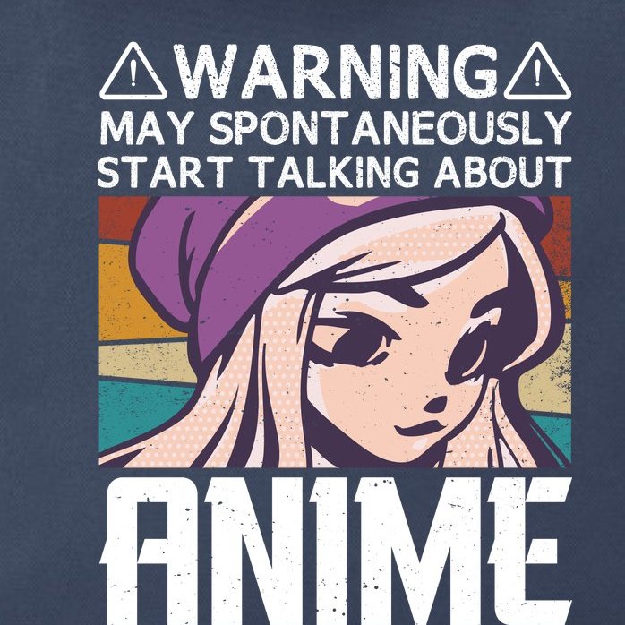 Warning May Spontaneously Talk About Anime Funny Anime Girl Anime Quotes  Zip Tote Bag | TeeShirtPalace