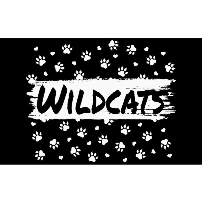 Wildcats Mascot School Spirit Back To School Footprint Squad Bumper Sticker