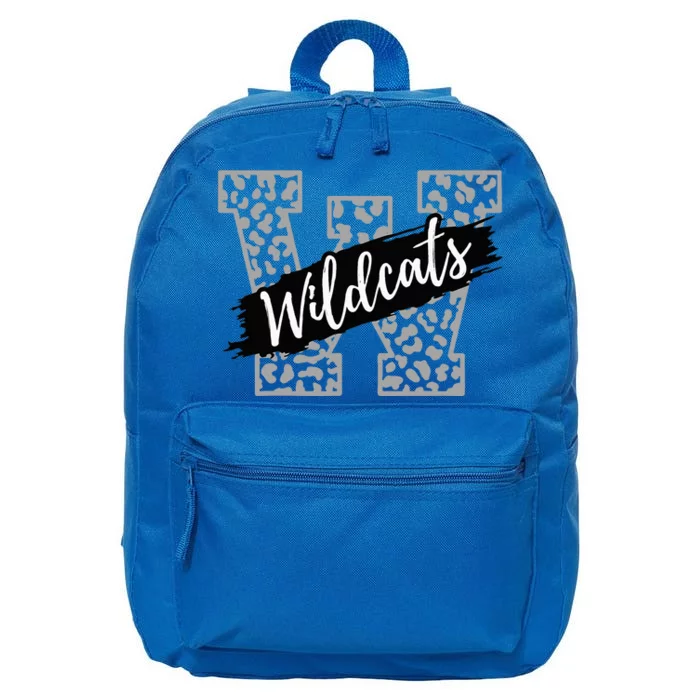 Wildcats Mascot School Sports Spirit Game Day Sport Fan Team 16 in Basic Backpack