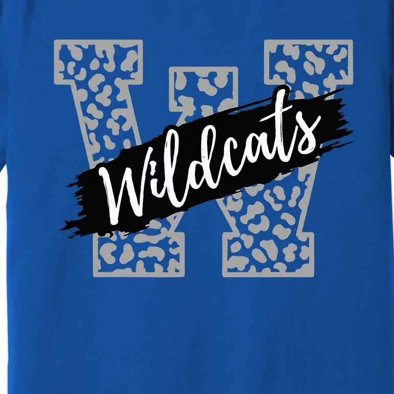 Wildcats Mascot School Sports Spirit Game Day Sport Fan Team Premium T-Shirt