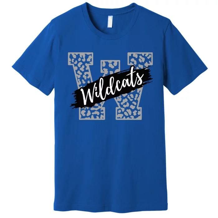 Wildcats Mascot School Sports Spirit Game Day Sport Fan Team Premium T-Shirt