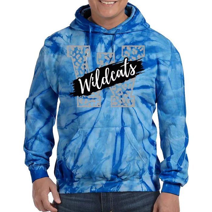 Wildcats Mascot School Sports Spirit Game Day Sport Fan Team Tie Dye Hoodie