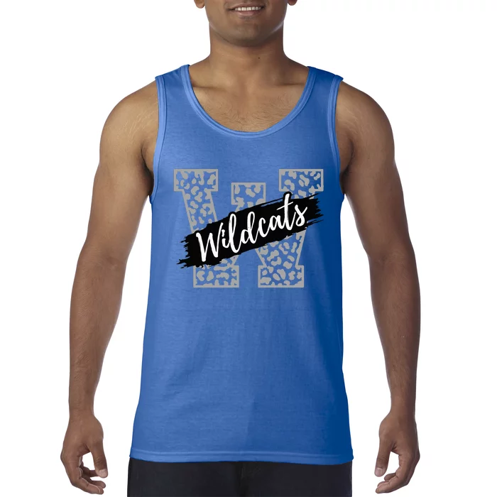 Wildcats Mascot School Sports Spirit Game Day Sport Fan Team Tank Top