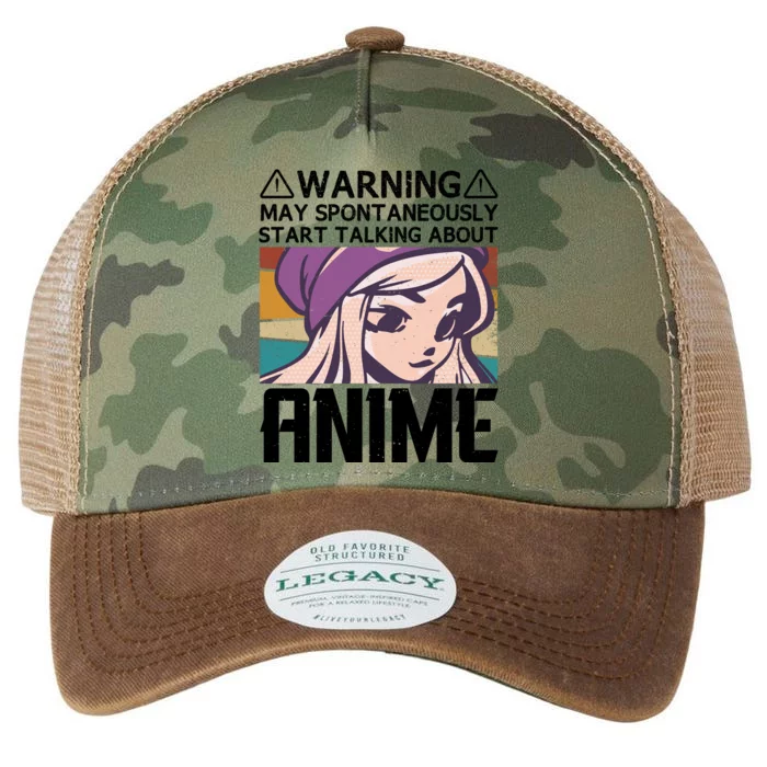 Warning May Spontaneously Talk About Anime Funny Anime Girl Anime Quotes Legacy Tie Dye Trucker Hat