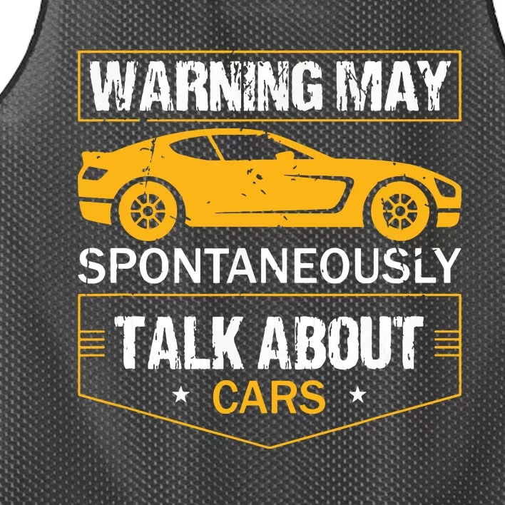 Warning May Spontaneously Start Talking About Cars Salesman Mesh Reversible Basketball Jersey Tank