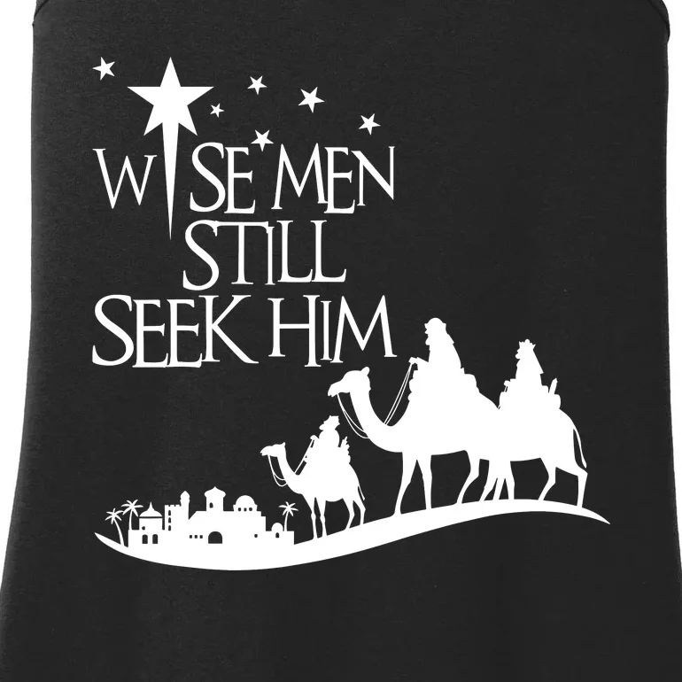 Wise Man Still Seek Him Christian Christmas Jesus Design Ladies Essential Tank