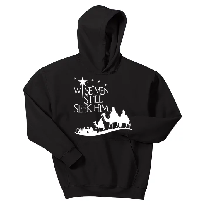 Wise Man Still Seek Him Christian Christmas Jesus Design Kids Hoodie