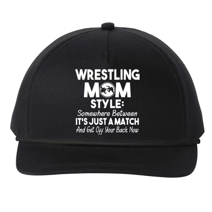 Wrestling Mom Style Funny Gift For Mom Snapback Five-Panel Rope Hat