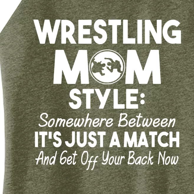 Wrestling Mom Style Funny Gift For Mom Women’s Perfect Tri Rocker Tank