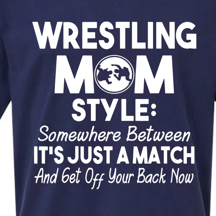 Wrestling Mom Style Funny Gift For Mom Sueded Cloud Jersey T-Shirt