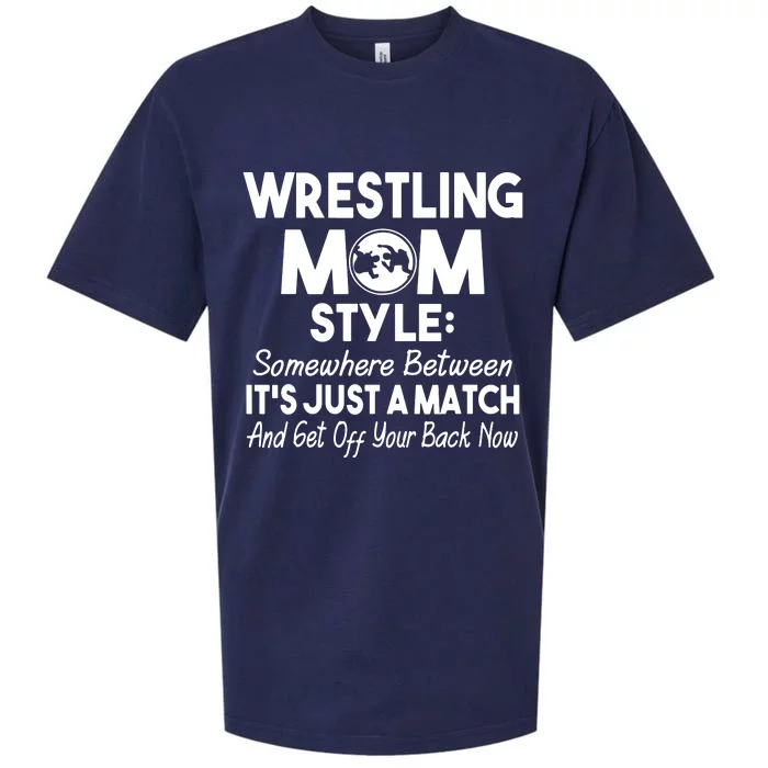 Wrestling Mom Style Funny Gift For Mom Sueded Cloud Jersey T-Shirt