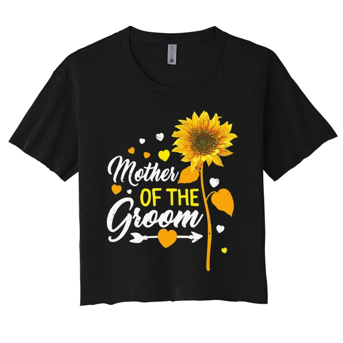 Wedding Matching Tee Mother of the Groom Sister Of The Groom Women's Crop Top Tee