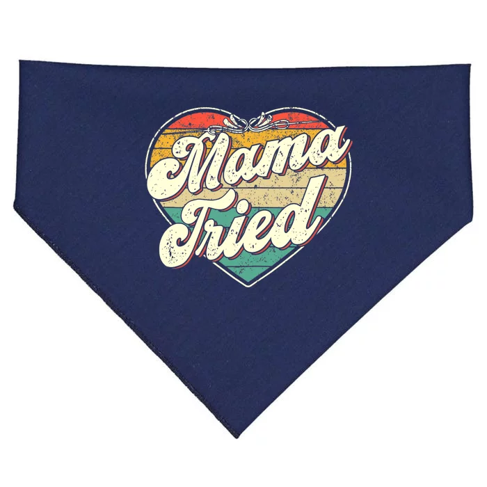 Wo Mama Tried Vintage Country Music Outlaw Retro USA-Made Doggie Bandana