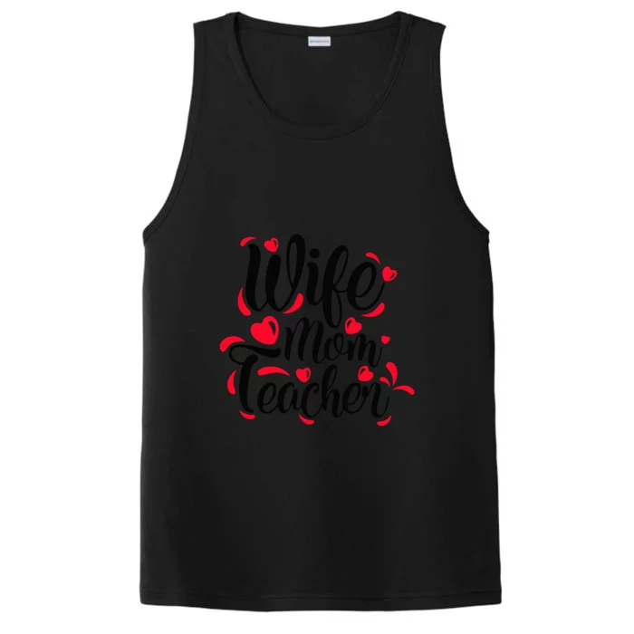 Wife Mom Teacher Mother's Day Gift Performance Tank